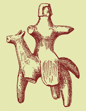Sidesaddle figure from Lousoi